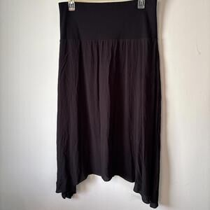 CAbi Size Large Runaround Maxi Skirt L Black Stretchy Large Buttery Jersey